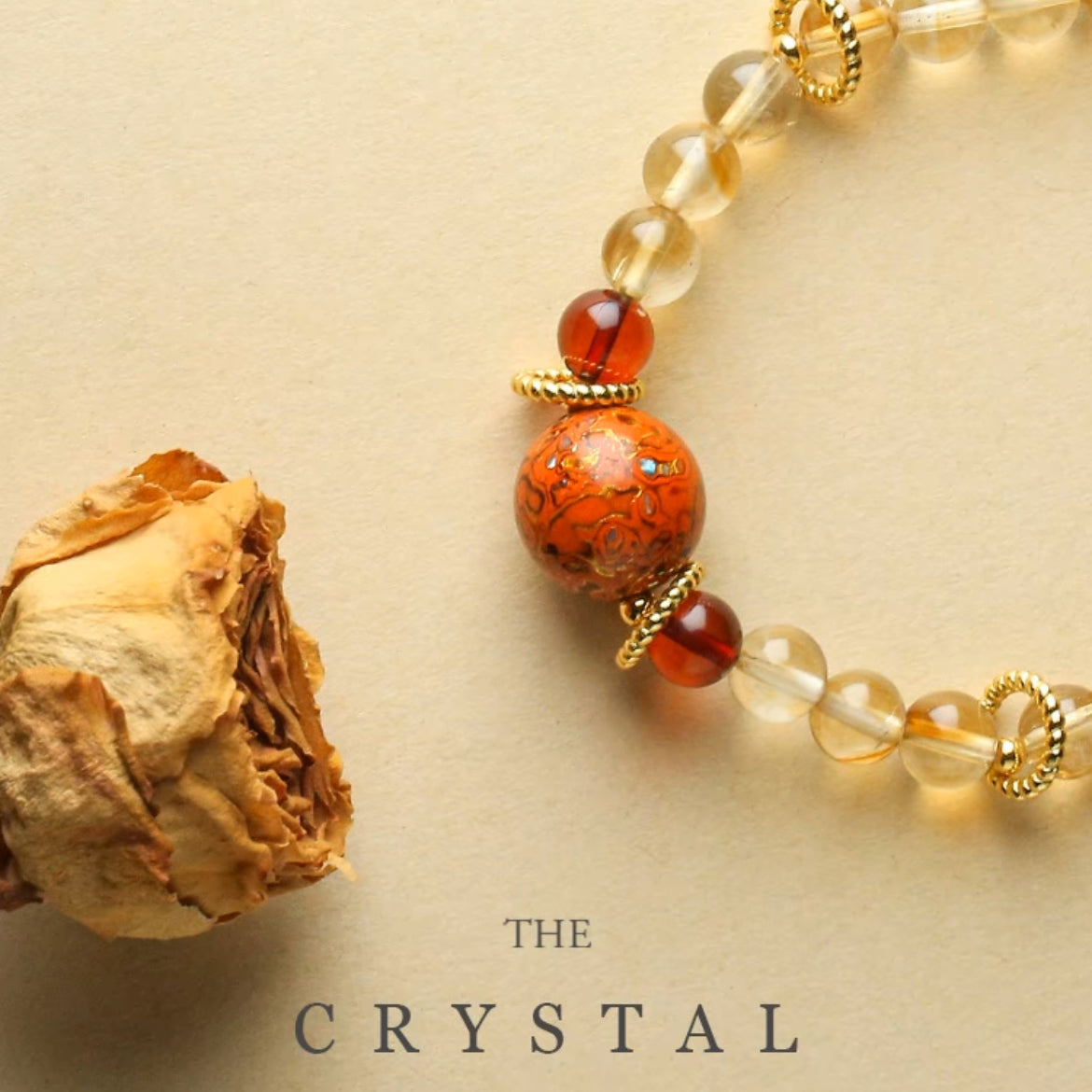 Divine Forces | Citrine Single Lacquerware Beads Karma Bracelet