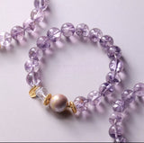 Divine Balance - Amethyst Chinese Lacquer Beads Karma Bracelet